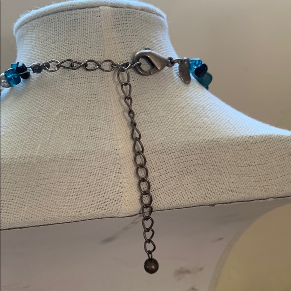 Vintage signed Chico’s Blue Beaded Necklace - Picture 5 of 5